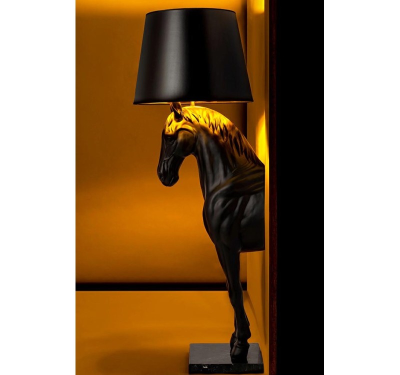 MOOSEE lampa podłogowa KOŃ HORSE STAND    S czarna - włókno szklane