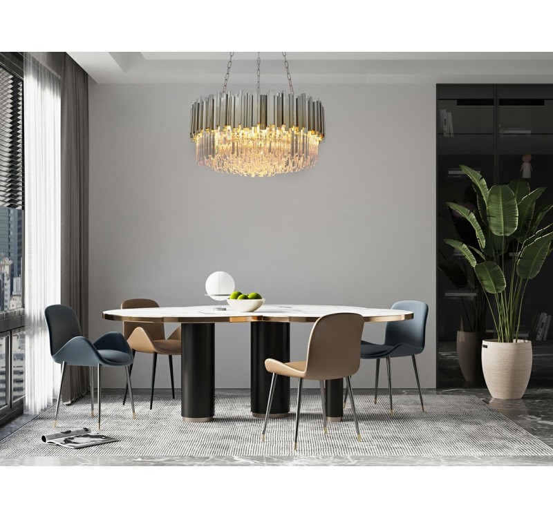 Lampa wisząca IMPERIAL SILVER 60 - stal, kryształ