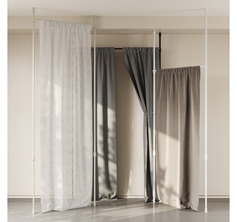 UMBRA karnisz ANYWHERE srebrny