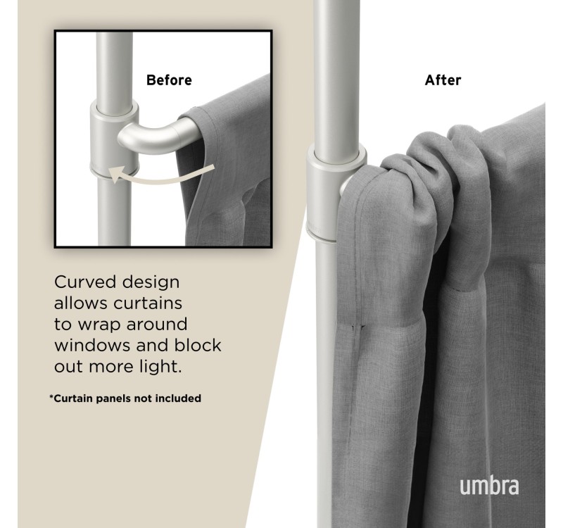 UMBRA karnisz ANYWHERE srebrny