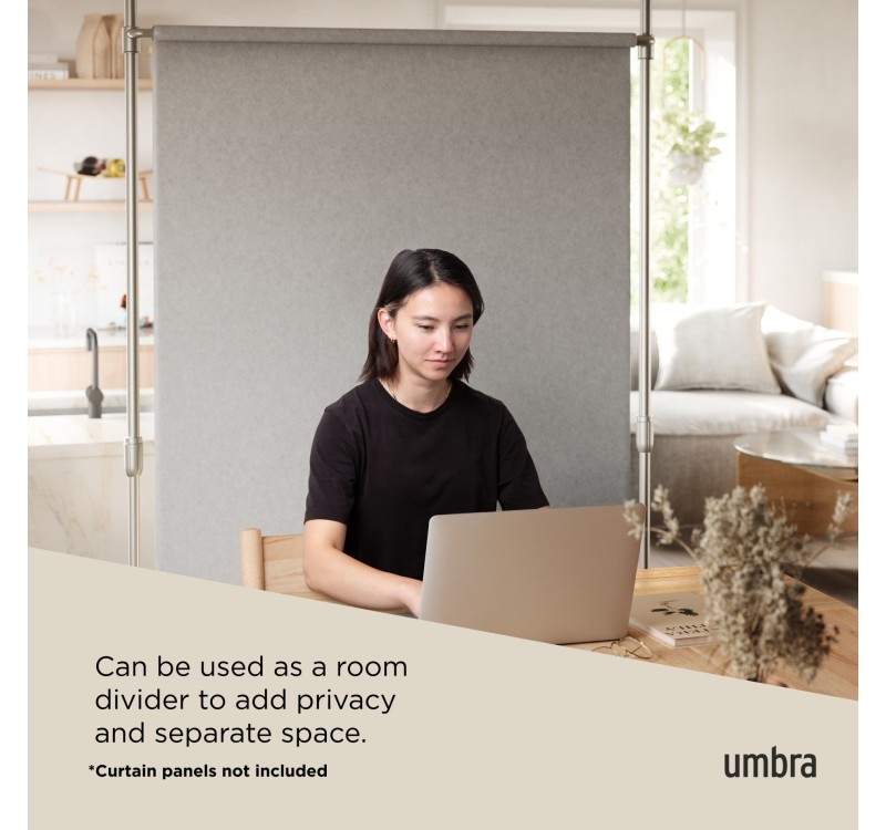 UMBRA karnisz ANYWHERE srebrny