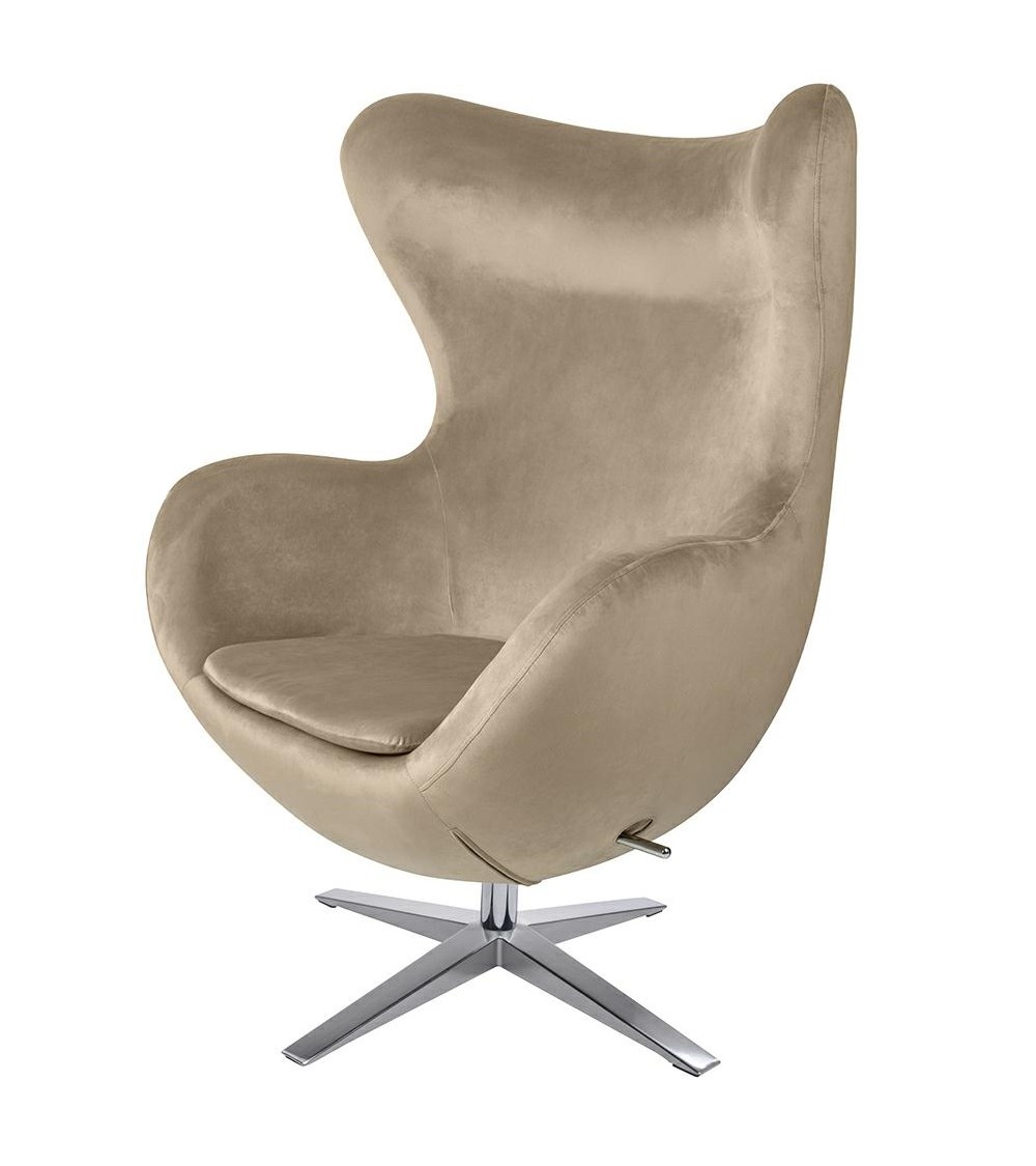 Fotel EGG SZEROKI VELVET khaki