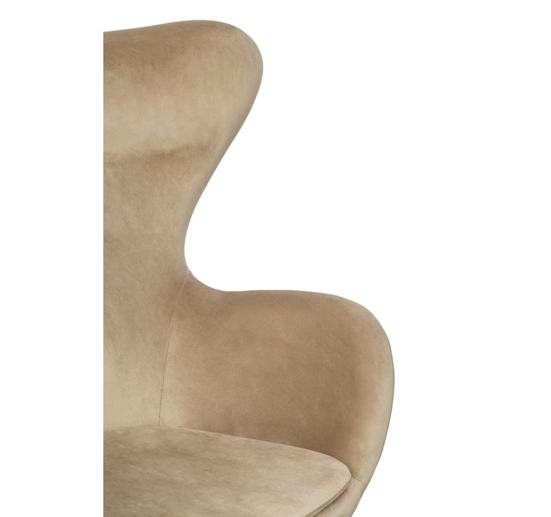 Fotel EGG SZEROKI VELVET khaki