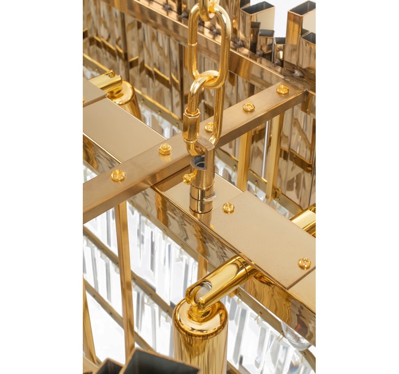 Lampa wisząca IMPERIAL LONG GOLD 90 - stal, kryształ