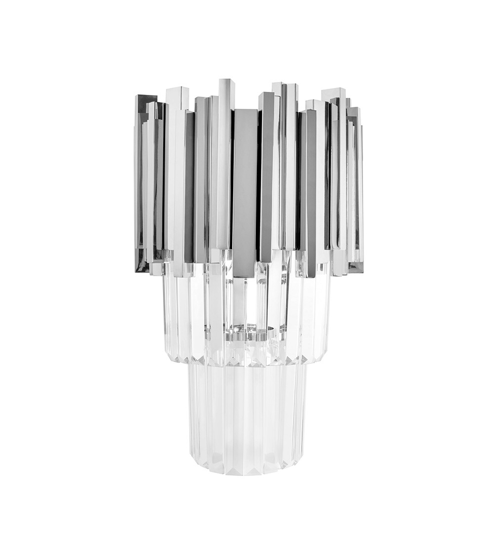 Lampa ścienna IMPERIAL WALL SILVER - stal, kryształ