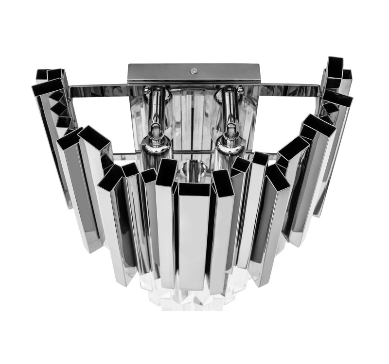 Lampa ścienna IMPERIAL WALL SILVER - stal, kryształ