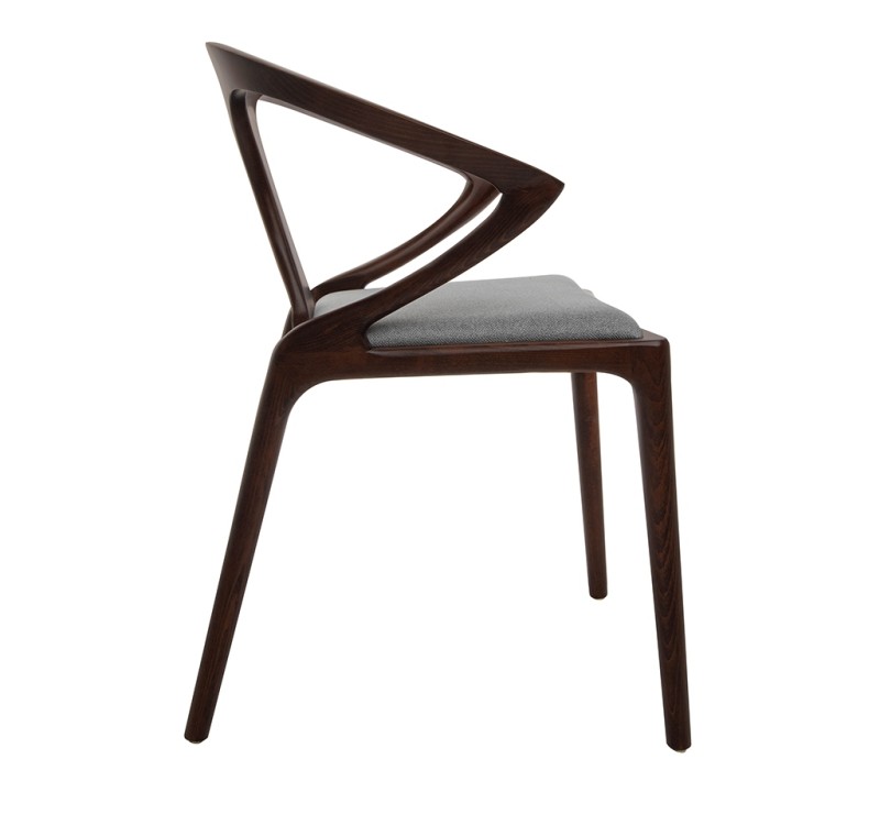 Krzesło INEZ orzech / szare