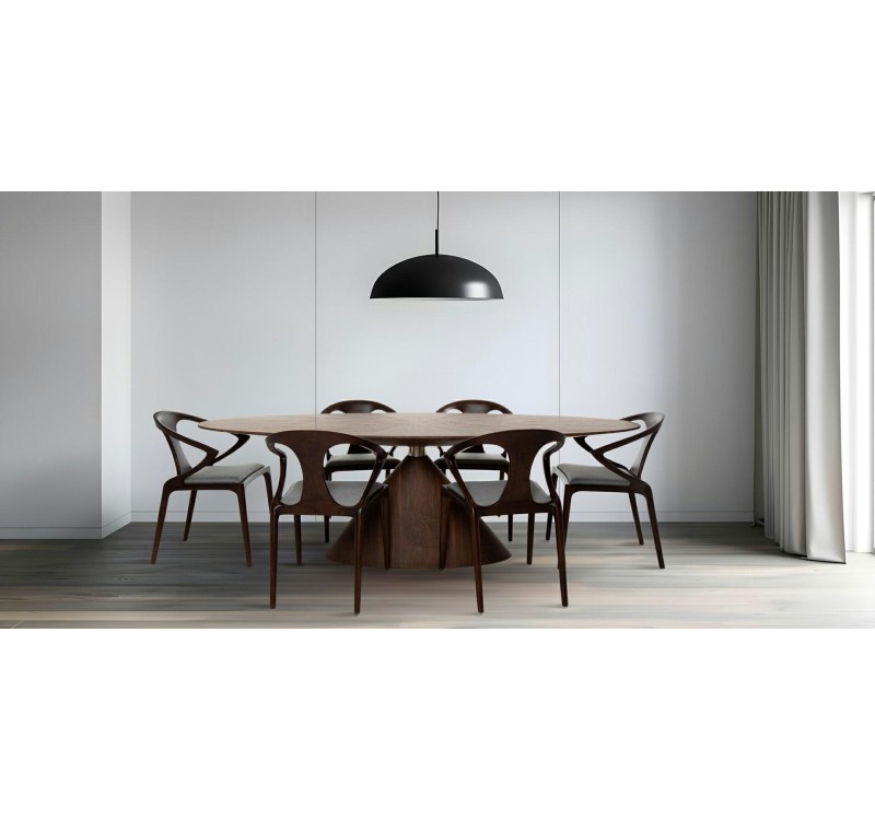 Krzesło INEZ orzech / szare