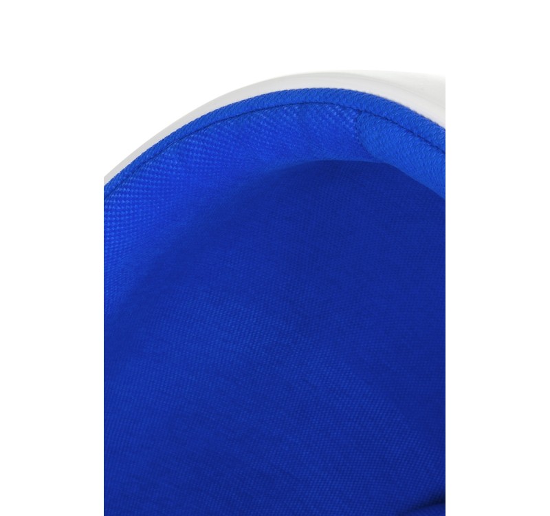 Fotel OVALIA biało-niebieski - włókno szklane