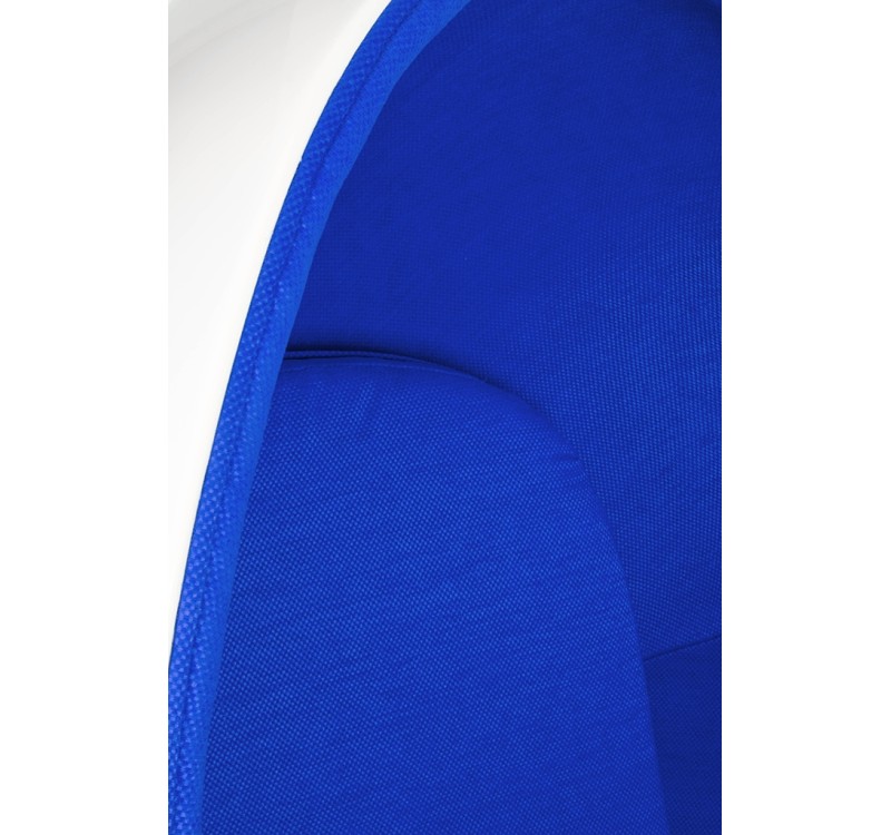 Fotel OVALIA biało-niebieski - włókno szklane