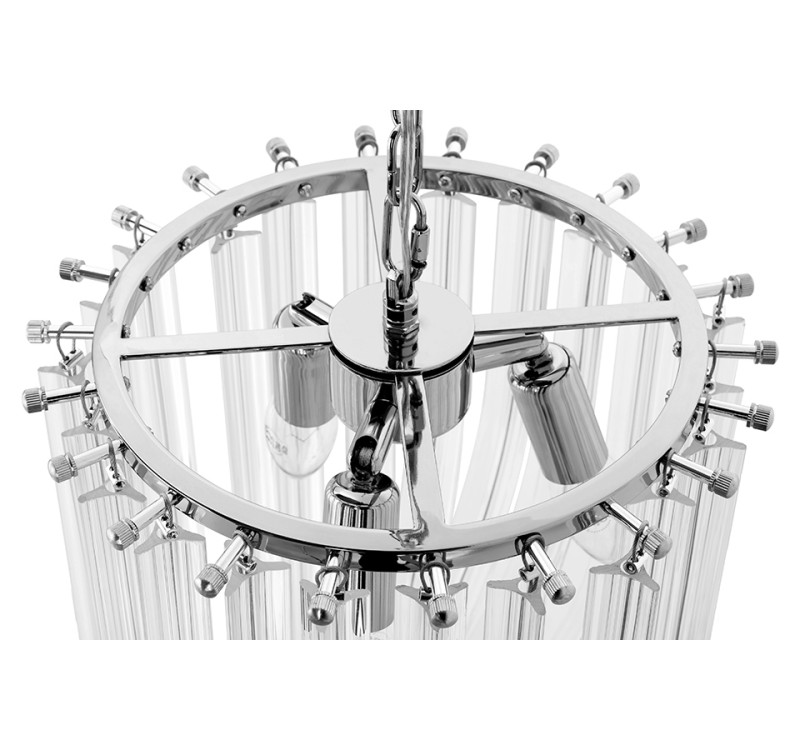 Lampa wisząca MURANO L chrom - szkło, metal