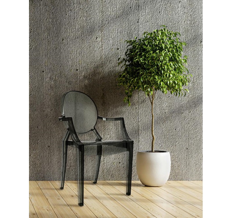 Krzesło LOUIS dymione - poliwęglan