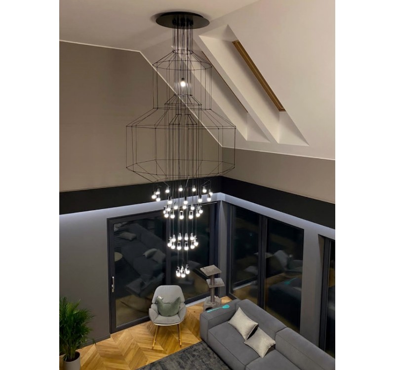 Lampa wisząca FLUSSO 43 GRANDE czarne